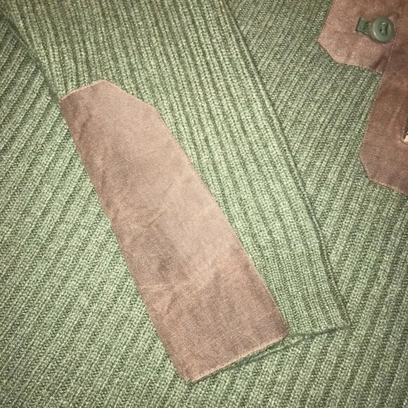 Men's Vintage Avery Heritage Cache River Oil Cloth 1/2 Zip Wool Sweater - Picture 14 of 16